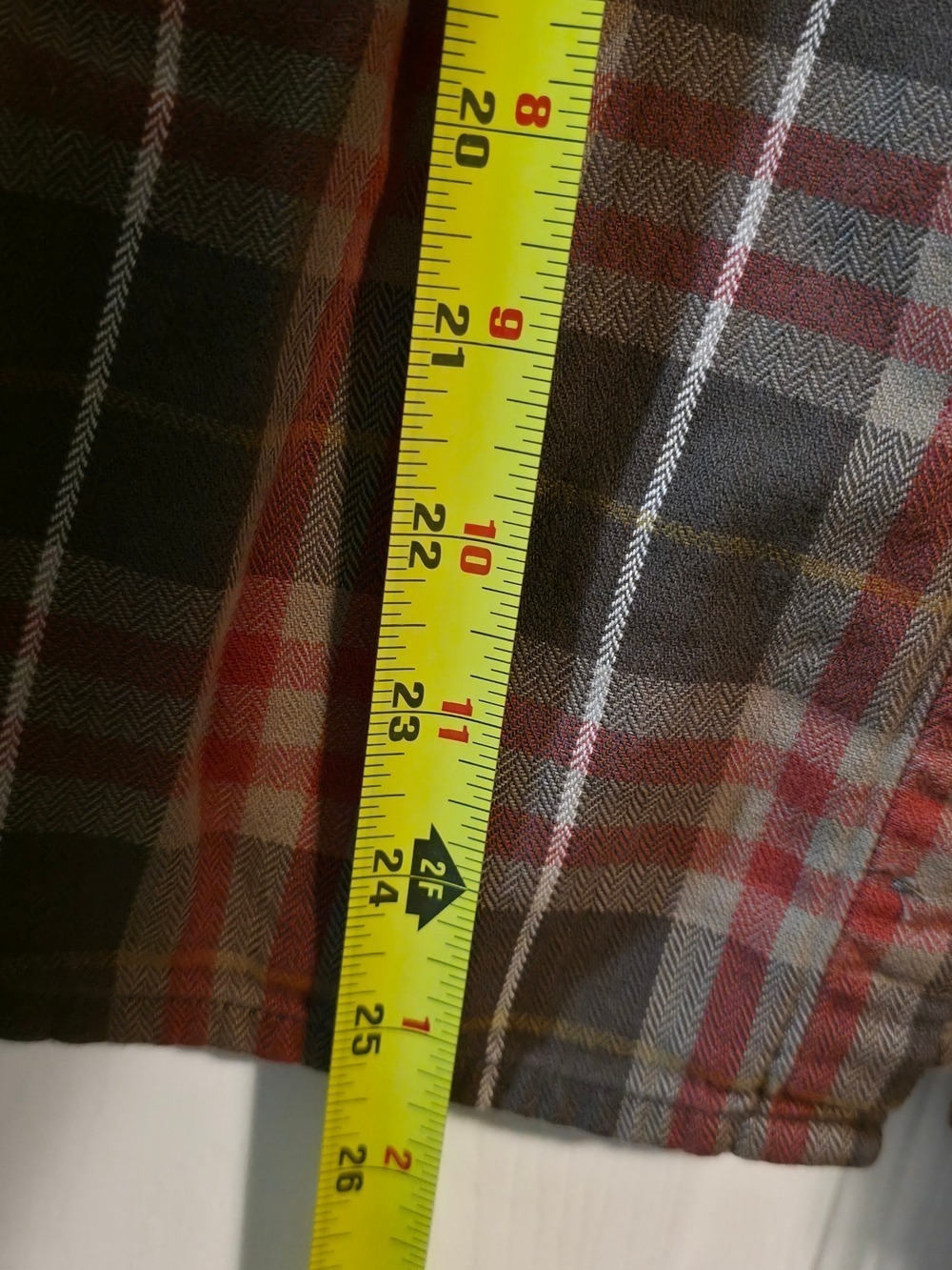 4/$67 Deal! TNA Plaid Button-Down Shirt in Olive Green and Orange - Picture 5 of 12
